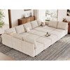 Belffin Large 15 Seat Modular Sectional Sofa with Storage Seat Corduroy Sleeper Sectional Sofa Bed Oversized Convertible Modular Couch for Living Room - 4 of 4