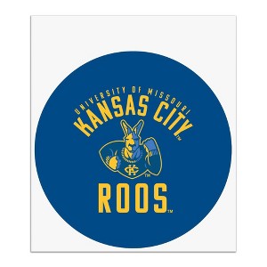 University of Missouri  Kansas City Kangaroos Logo Automotive Car Window Locker Circle Bumper Sticker - 1 of 4