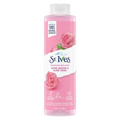 St. Ives Rose Water & Aloe Plant-based Natural Body Wash - 22 Oz : Target