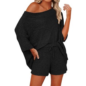 Imily Bela
Women's 2-Piece Set Off-Shoulder Knit Sweater and Shorts Casual Outfit - 1 of 4