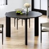 PexFix 42" x 42" Solid Wood Round Dining Table for 4 Modern Farmhouse Kitchen Table Small Circle for Kitchen Living Room Black - 3 of 4
