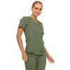 MediChic Scrubs for Women's V-Neck Scrub Set with Six Pocket Cargo Jogger Pants with 4-Way Stretch - 3 of 4