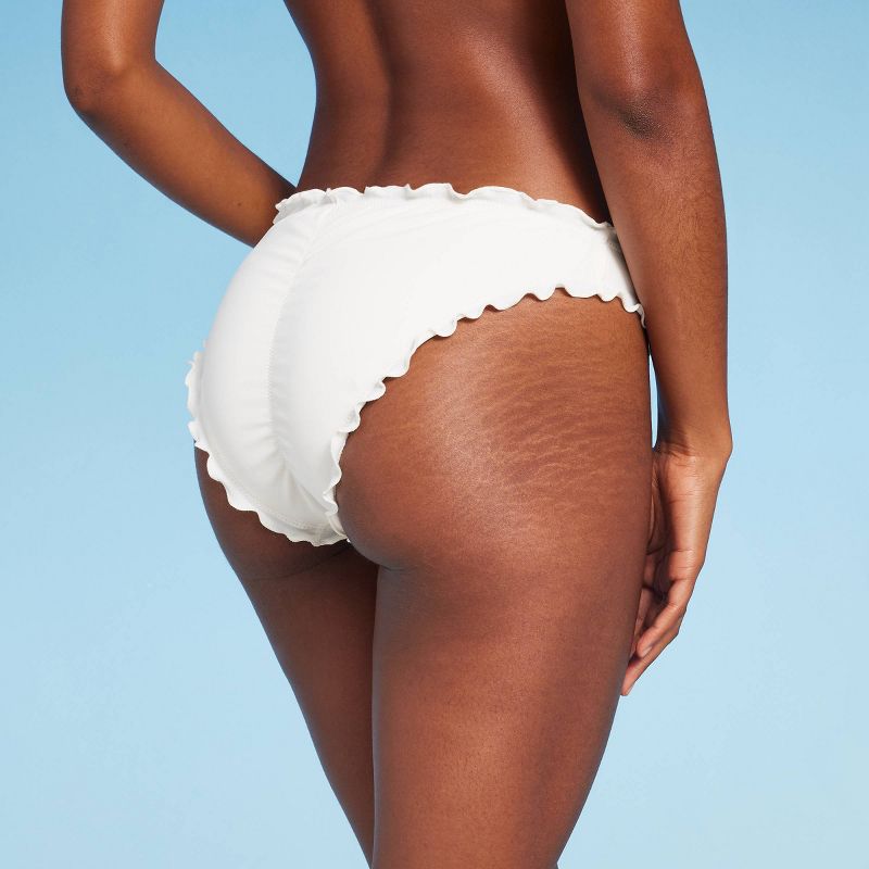 Women's Low-Rise Ruffle Cheeky Bikini Bottom - Shade & Shore™, 3 of 9