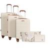 Whisen 5-Piece Set Luggage Sets ABS Lightweight Suitcase with Travel Bag, Toiletry Bag, TSA Lock and Rotating Wheels - 4 of 4