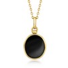 Ross-Simons Mother-Of-Pearl and Onyx Reversible Pendant Necklace in 18kt Gold Over Sterling - 3 of 4