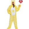 HalloweenCostumes.com Adult Care Bears Funshine Bear Costume Unisex, Faux Fur Yellow Classic Smiling Sun Care Bear One-piece - 4 of 4