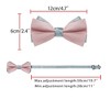 INSPIRE CHIC Men's Two Color Layered Adjustable Solid Color Bow Ties - 3 of 4