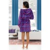ADR Women's Short Robe, Plush Fleece Women's Robe, Hooded Bathrobe Woman - 4 of 4