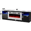 AMERLIFE TV Stand with Fireplace, LED Light Entertainment Center - 2 of 4