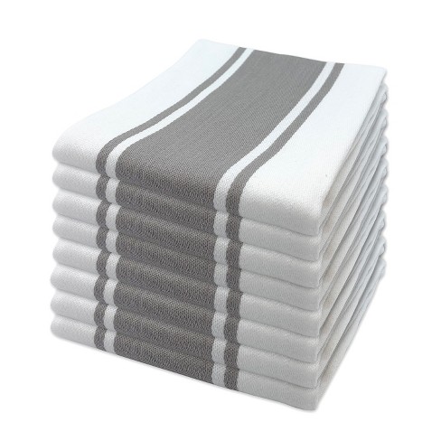 Mu Kitchen White Microfiber Waffle Dish Towels 17 X 25 Inches Set