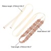 Unique Bargains Handmade Rhinestone Dress Accessories Bridal Belt with Ribbons - 2 of 4