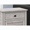 Monarch Specialties Accent Table Nightstand Storage Drawer End Side Table Bedroom Lamp Storage Grey Veneer Transitional - 4 of 4