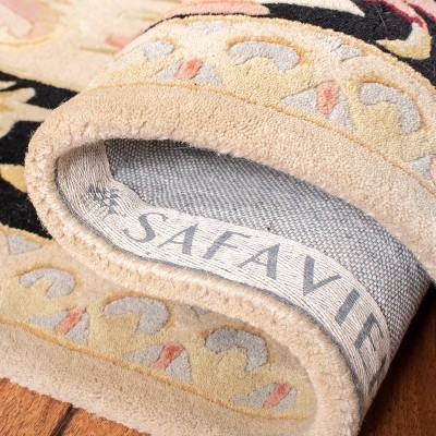 Ivory and Gold Hand-Tufted Wool Runner Rug, 2'6" x 8'