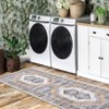 Machine Washable Vintage Printed Accent Area Rug Stain Resistant Non Slip Traditional Low Pile Floor Carpet for Living Room Bedroom Kitchen - 3 of 4