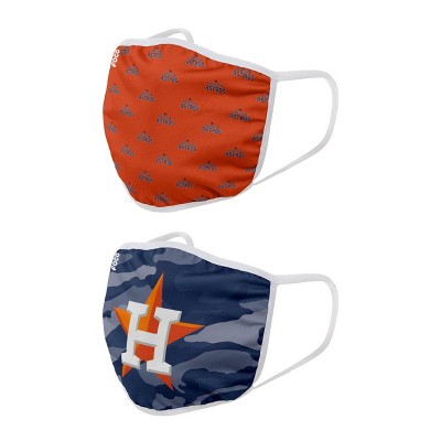 MLB Houston Astros Youth Clutch Printed Face Covering - 2pk