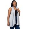 Plus Asymmetric Open Front Cardigan - 24seven Comfort Apparel™ - 2 of 3