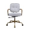 TiramisuBest Antique White & Gray Leather 3" Seat Cushion 360¡ã Swivel Office Chair with Sturdy Base - 2 of 4