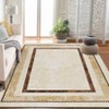 Thin Oriental Washable Rug for Bedroom, Non-Slip Stain Resistant Foldable Large Carpet Pet & Kids Friendly for Dining Room - 3 of 4