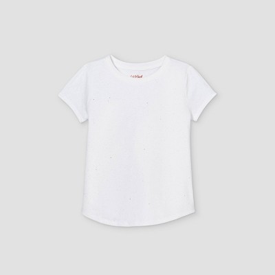 Girls' Sparkle Short Sleeve T-Shirt - Cat & Jack™ White
