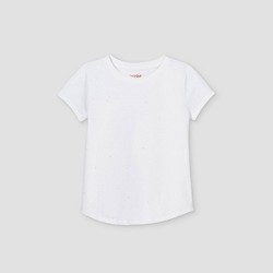 Cat & Jack Kids’ Girls’ Size XL14-16 Short Sleeve T-Shirt Peach Spring Camera 