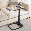 TV tray table, adjustable height and 90 ¡ã flip panel design, sofa armrest end table - 2 of 4