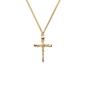 Dicksons Large, Nail Crucifix in Glossy Finish Gold-Plated 24-Inch Pendant Necklace - 1 of 3