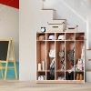 5-Section Classroom Coat Locker, Daycare Cubby with 4 Hidden Wheels, 5 Hooks, 2 Storage Boxes, for Kids, Kindergarten, Home, School - 2 of 4