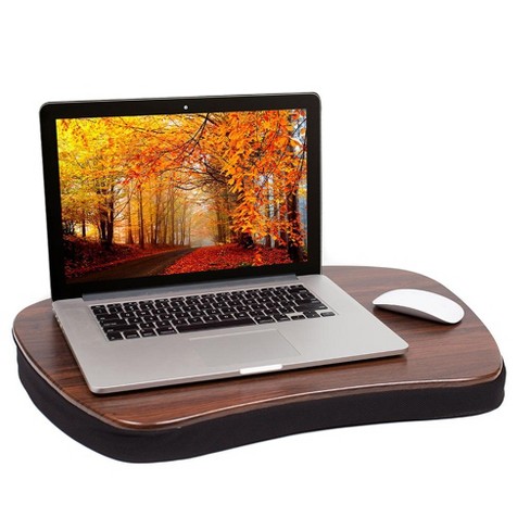 Bamboo Laptop Lap Desk with Pillow Cushion - S