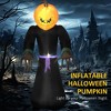 NAYSAYE Halloween Inflatable Reaper Ghost Pumpkin Outdoor Decoration Blow Up Yard Decor for Holiday Party, Black, 43.3"*26"*82.8" - 3 of 4