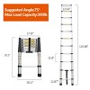 FURNIinspire Ladders 10.5ft Telescopic Extension Ladder Aluminum Alloy Folding Ladder Portable Step Ladder Shelf, Silver, 12.87"*2.52"*125.98" - 3 of 4