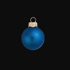 Northlight Matte Finish Glass Christmas Ball Ornaments - 2.75" (70mm) - Blue Cobalt - 12ct - 2 of 4