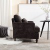 CAVINAS Chenille Tufted Accent Chair with Wood Legs and Studded Detail, Upholstered Armchair for Living Room, Bedroom or Office - 4 of 4