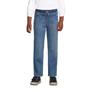 Lands' End Kids Iron Knee Stretch Pull On Jeans - 1 of 4