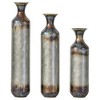 Zeus & Ruta Torch-Fired Burnt Finish Metal Floor Vases Set of 3 - 28.34"/24.4"/20.4"H Rustic Flower Vases for Farmhouse Living Room - 2 of 4
