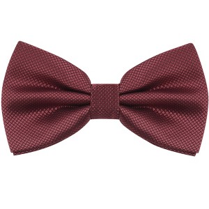 INSPIRE CHIC Men's Adjustable Solid Pre-tied Bow Tie - 1 of 4