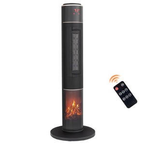 Karl Home 1500-Watt 33 in. Portable Electric Tower Space Heater with 3D Flame 60° Oscillation - 1 of 4
