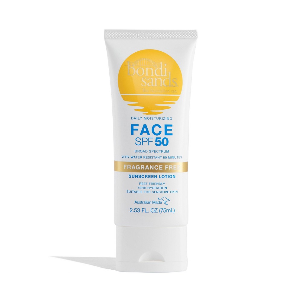 Bondi Sands Fragrance Free Sunscreen Daily Face Lotion SPF 50plus 2.53fl oz