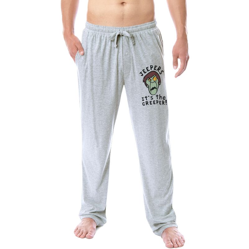 Scooby-Doo Mens' Jeepers It's The Creeper Sleep Pajama Pants Loungewear Grey, 1 of 4