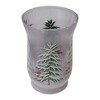 Northlight 8" Hand-Painted Pine and Birds Flameless Glass Christmas Candle Holder - 3 of 4