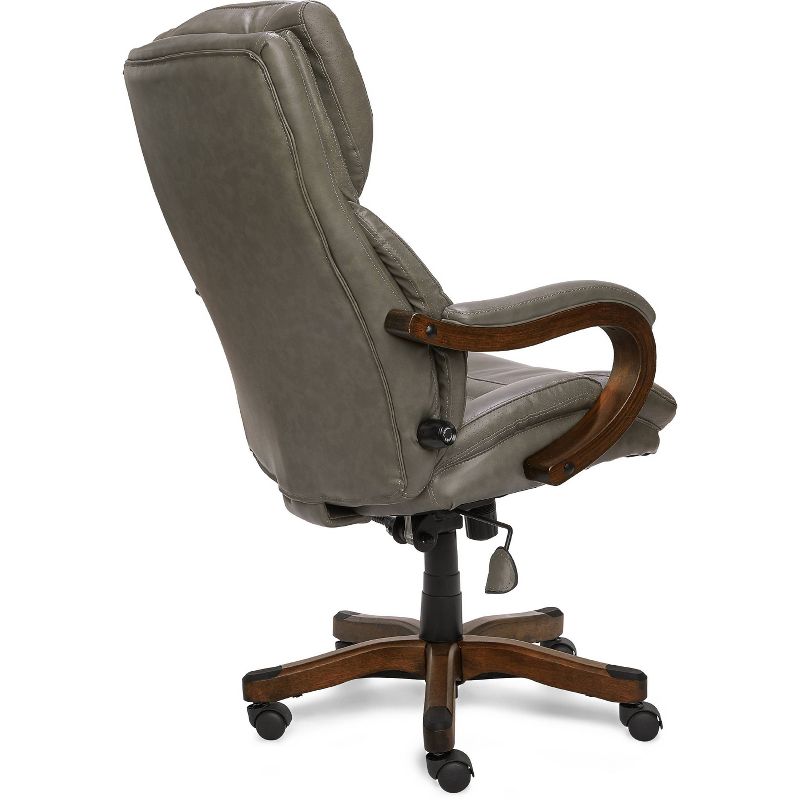 Big and Tall Executive Office Chair with Upgraded Wood Accents - Serta, 4 of 23