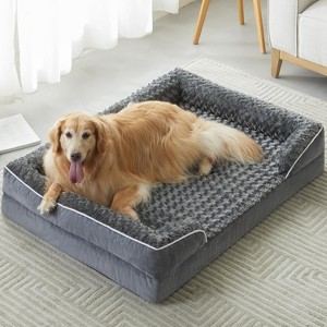 Dog Beds for Large Sized Dogs, Washable Orthopedic Dog Couch Sofa Bed with Waterproof Lining & Non-Skid Bottom for Pet Sleeping - 1 of 4