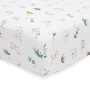 Little Unicorn Cotton Muslin Crib Sheet - 1 of 4