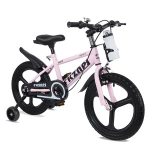 KWPZQEB Kids Bike for Ages 3-9 Years Old Boys Girls, 18 Inch High Carbon Steel Frame Kid's Bikes with Training Wheels, Multiple Colors - 1 of 4