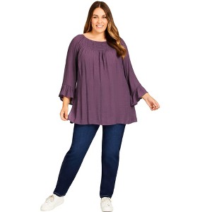 Avenue Women's Plus Size Stretch Skinny Jean - 1 of 4