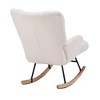 FERPIT Rocking Accent Chair with Wingback Design, White - image 4 of 4