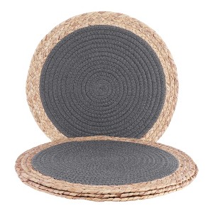 REGALWOVEN Dining Table Decor Indoor Outdoor Kitchen Wipe Clean Farmhouse Placemats 4 Pcs 14*14 in - 1 of 4