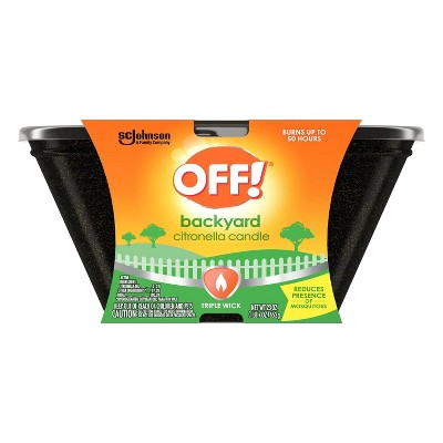 Triple Wick Citronella Scented Candle for Outdoors, 23 oz