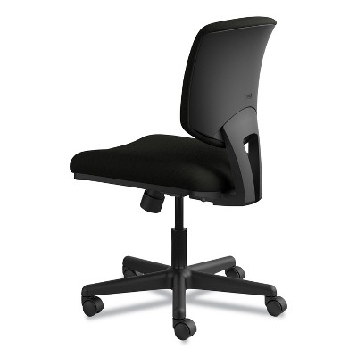 Black Leather Adjustable Task Office Chair with Swivel