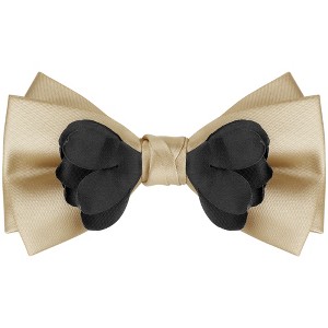 INSPIRE CHIC Men's Solid Color Pre-tied Adjustable Strap Bow Tie - 1 of 4