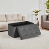 SONGMICS Storage Ottoman Bench Ottoman with Storage Footstool Hold up to 660 lb for Bedroom Living Room - 2 of 4